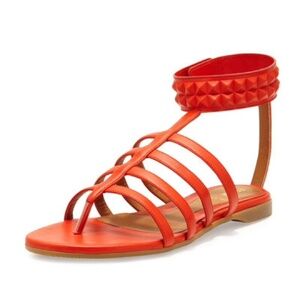 Fendi Studded Cage Sandal Red/Orange 10